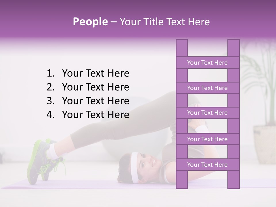 Space Athlete Brunette PowerPoint Template