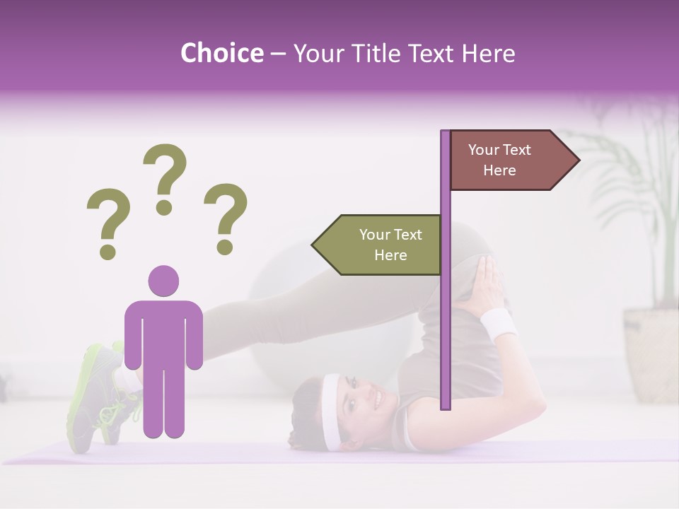 Space Athlete Brunette PowerPoint Template