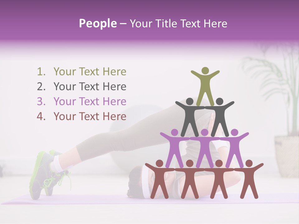 Space Athlete Brunette PowerPoint Template