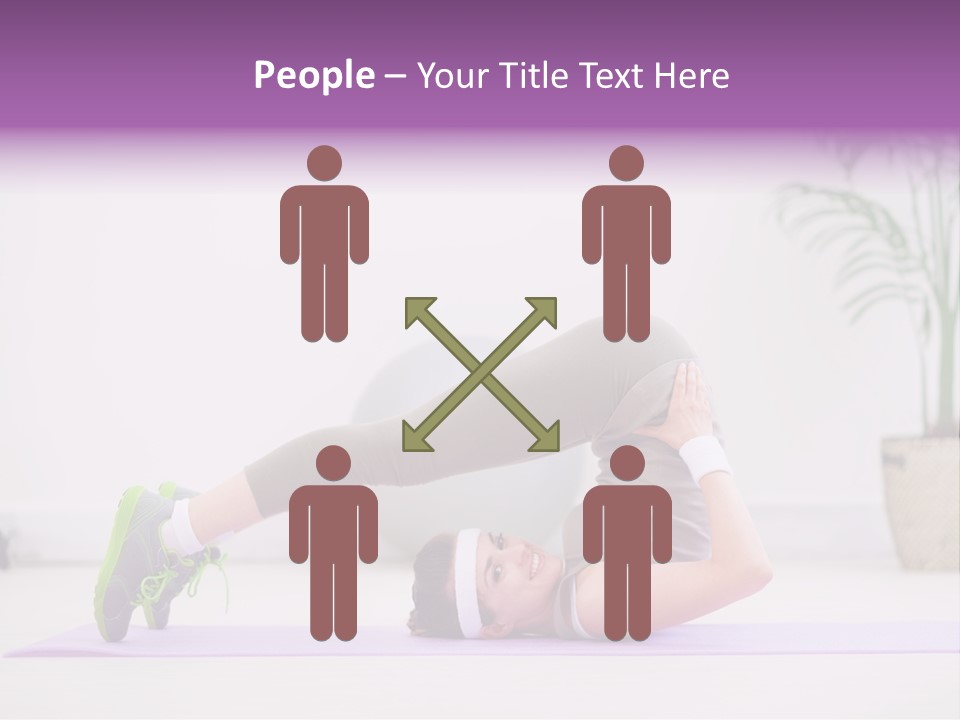 Space Athlete Brunette PowerPoint Template