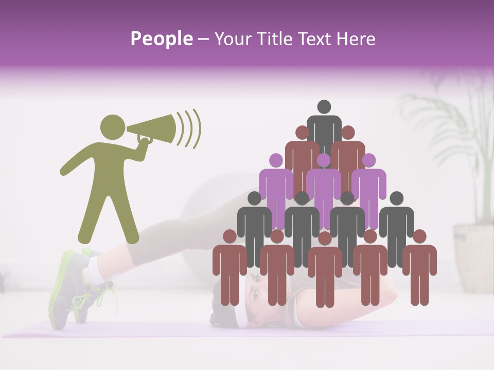 Space Athlete Brunette PowerPoint Template