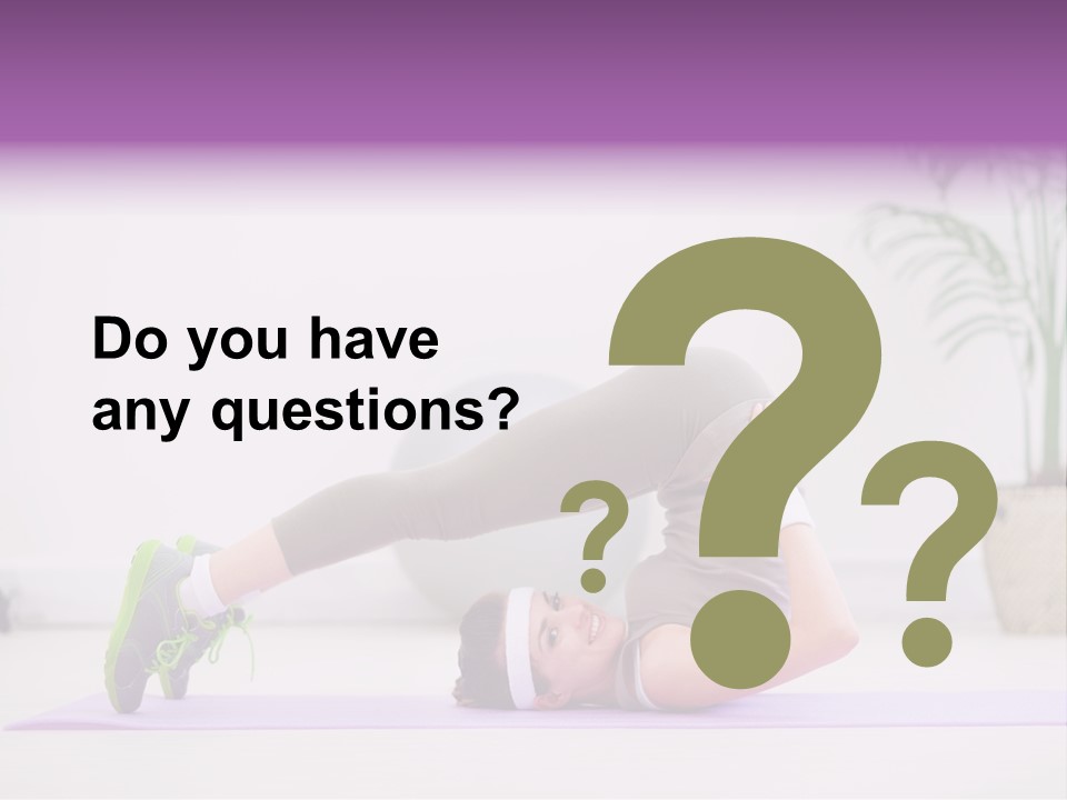 Space Athlete Brunette PowerPoint Template