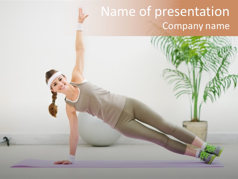 Domestic Gym Female PowerPoint Template