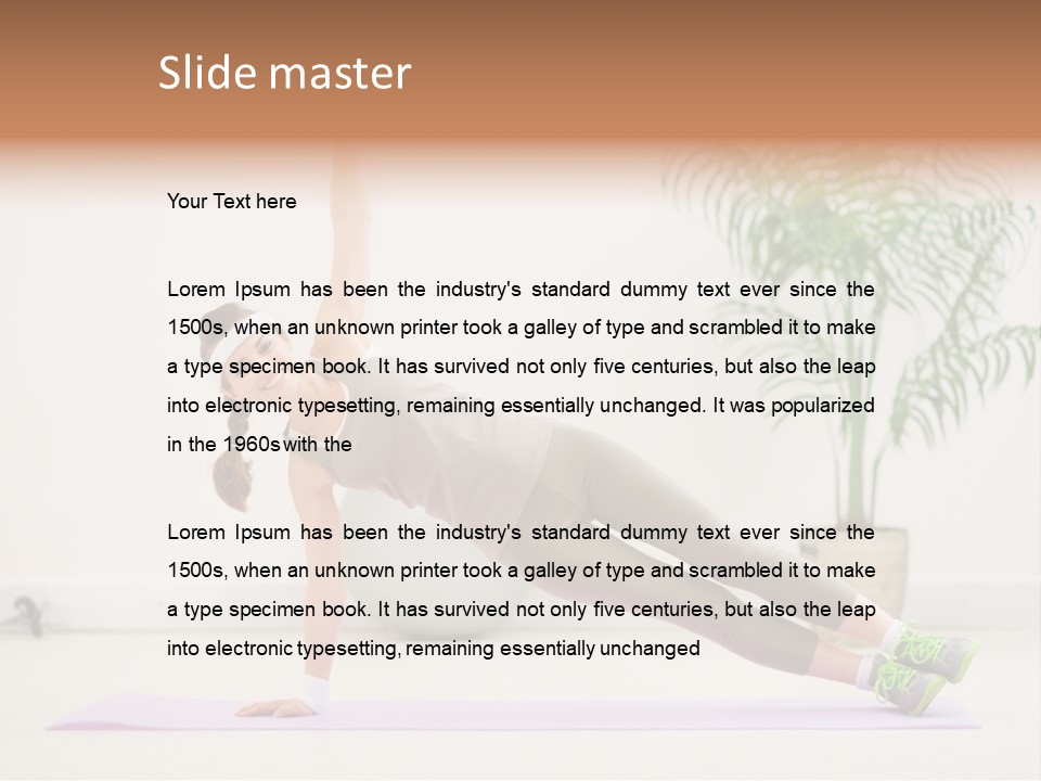 Domestic Gym Female PowerPoint Template