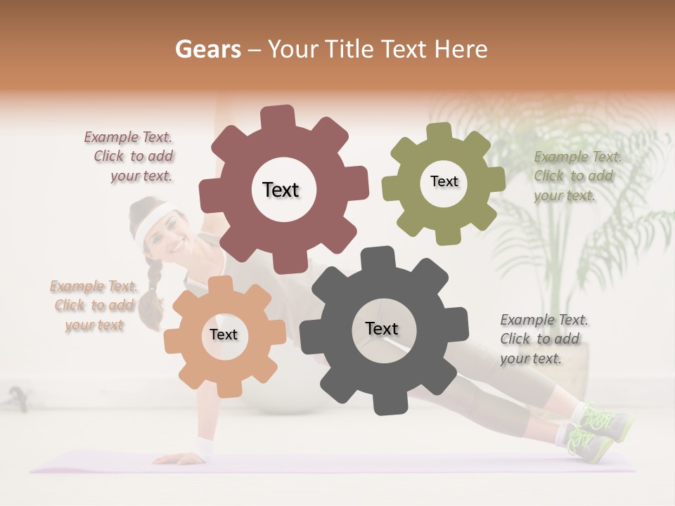 Domestic Gym Female PowerPoint Template