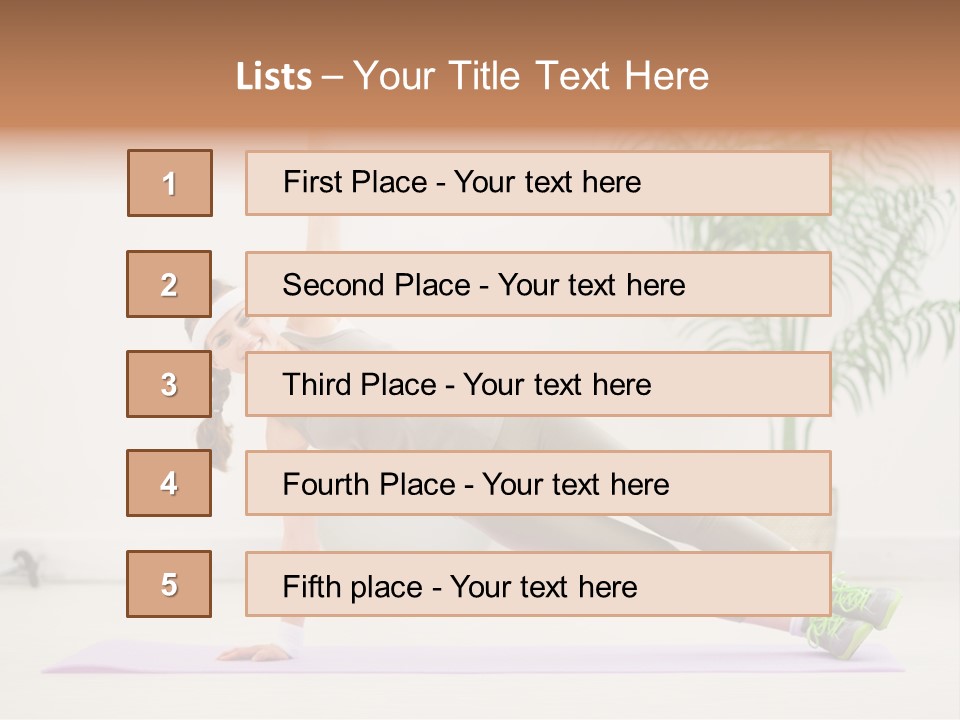 Domestic Gym Female PowerPoint Template