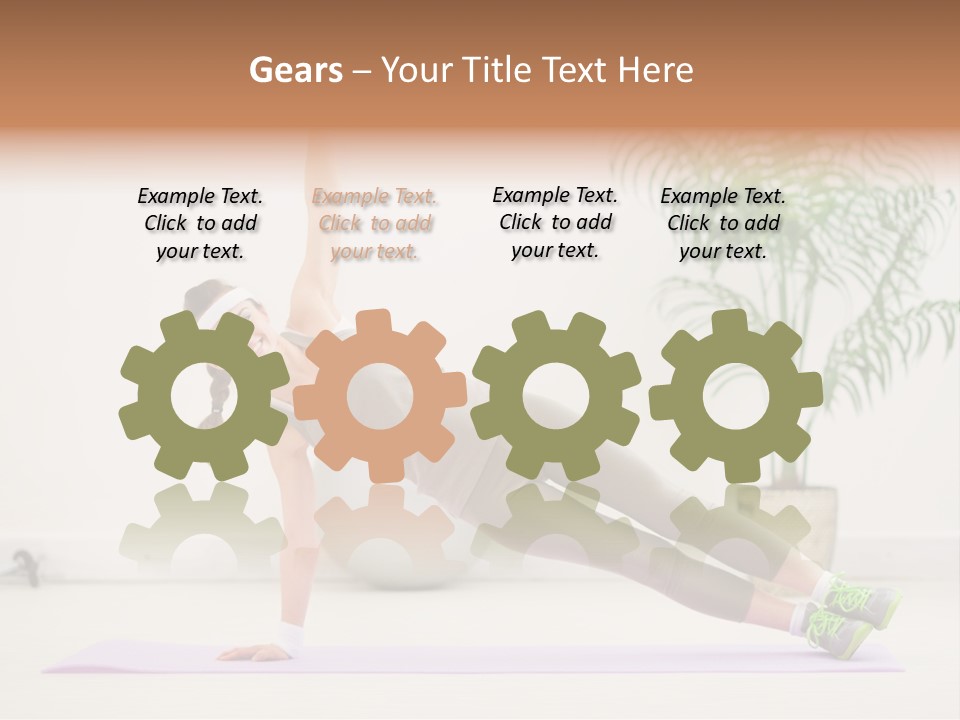 Domestic Gym Female PowerPoint Template