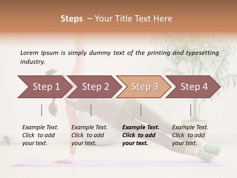 Domestic Gym Female PowerPoint Template