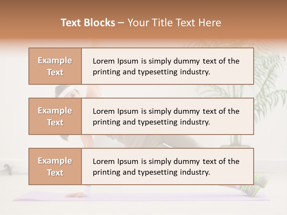 Domestic Gym Female PowerPoint Template