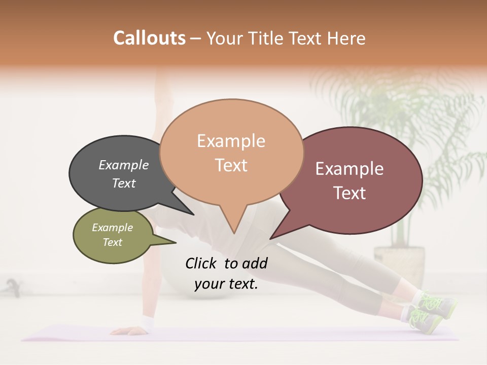 Domestic Gym Female PowerPoint Template