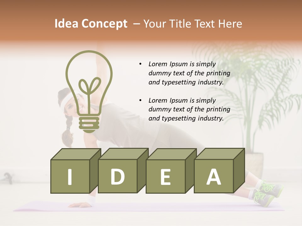 Domestic Gym Female PowerPoint Template