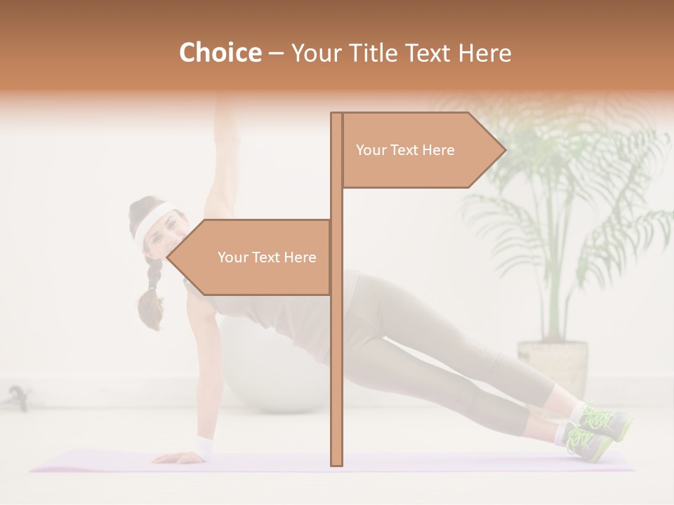 Domestic Gym Female PowerPoint Template