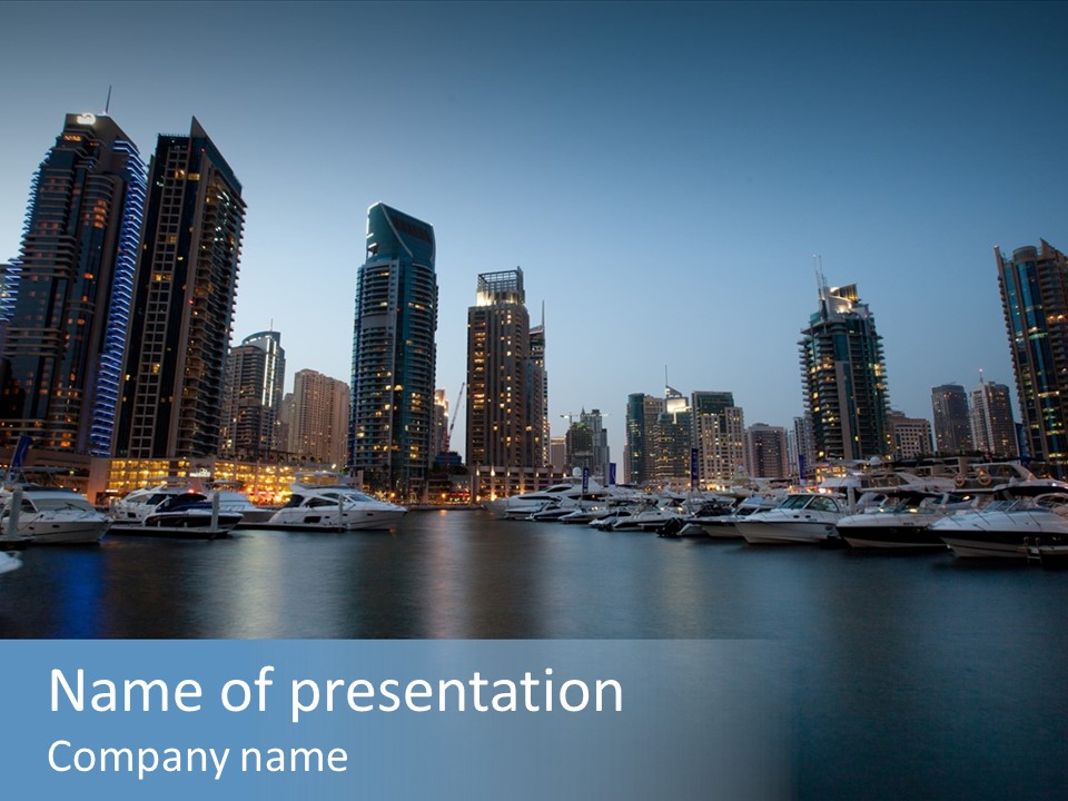 Camel Architektur Jumeirah PowerPoint Template