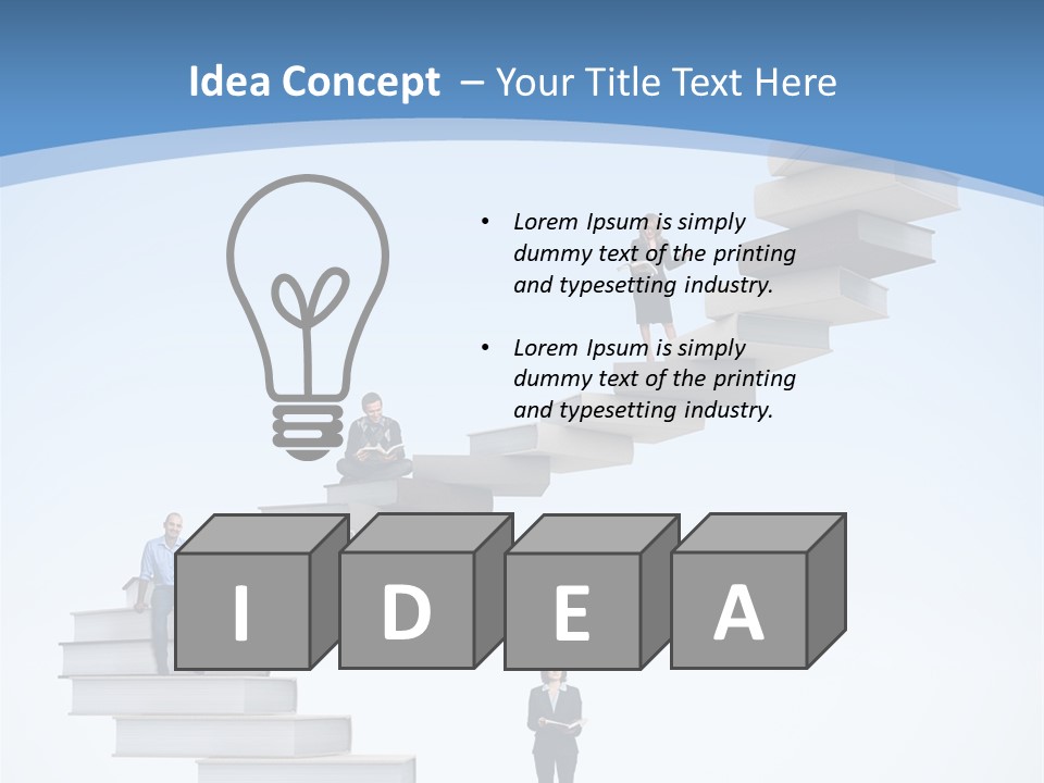 Woman Abstract Standing PowerPoint Template