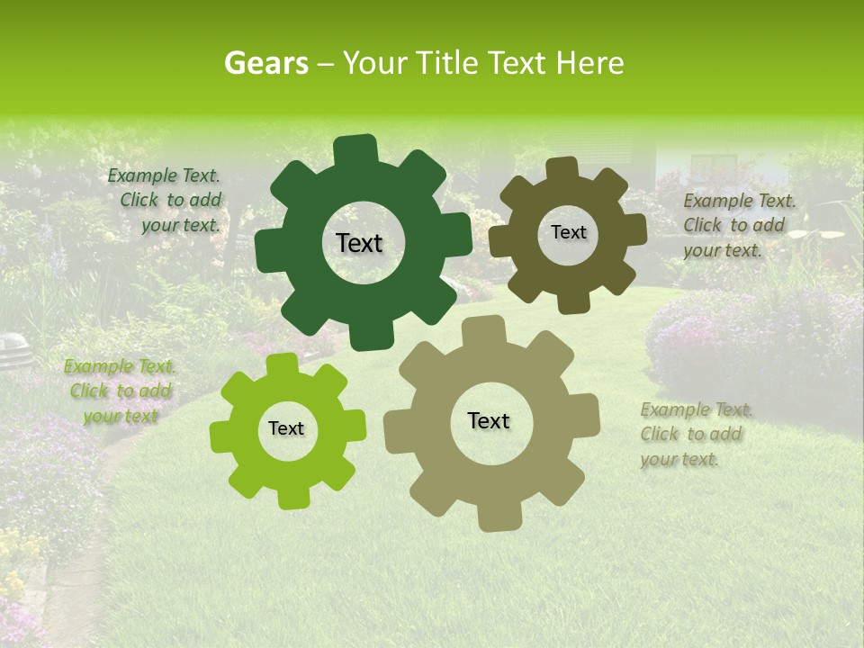 Rhododendron Flower Garden Horticulture PowerPoint Template