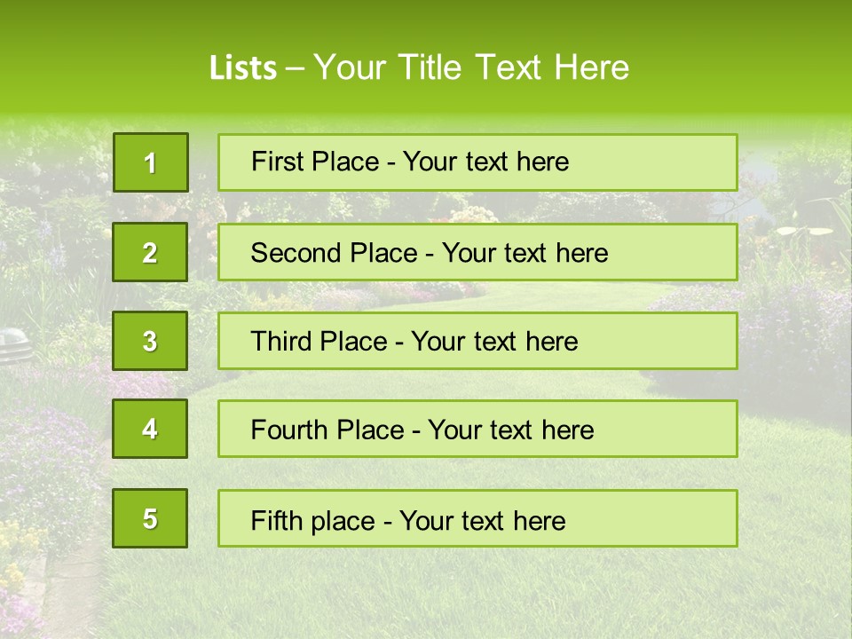 Rhododendron Flower Garden Horticulture PowerPoint Template