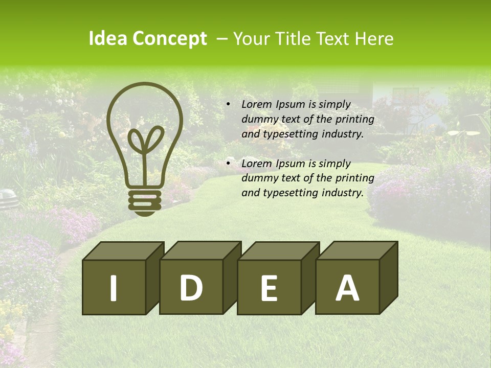 Rhododendron Flower Garden Horticulture PowerPoint Template
