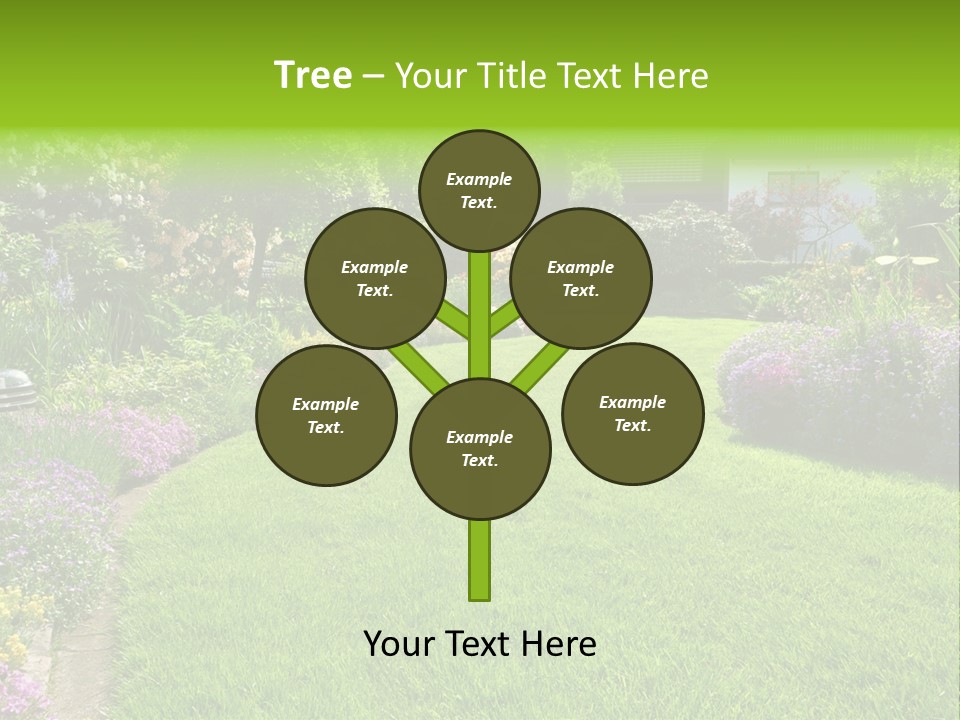 Rhododendron Flower Garden Horticulture PowerPoint Template