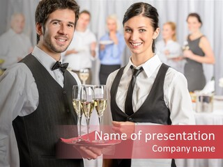 Businesswoman  Buffet PowerPoint Template