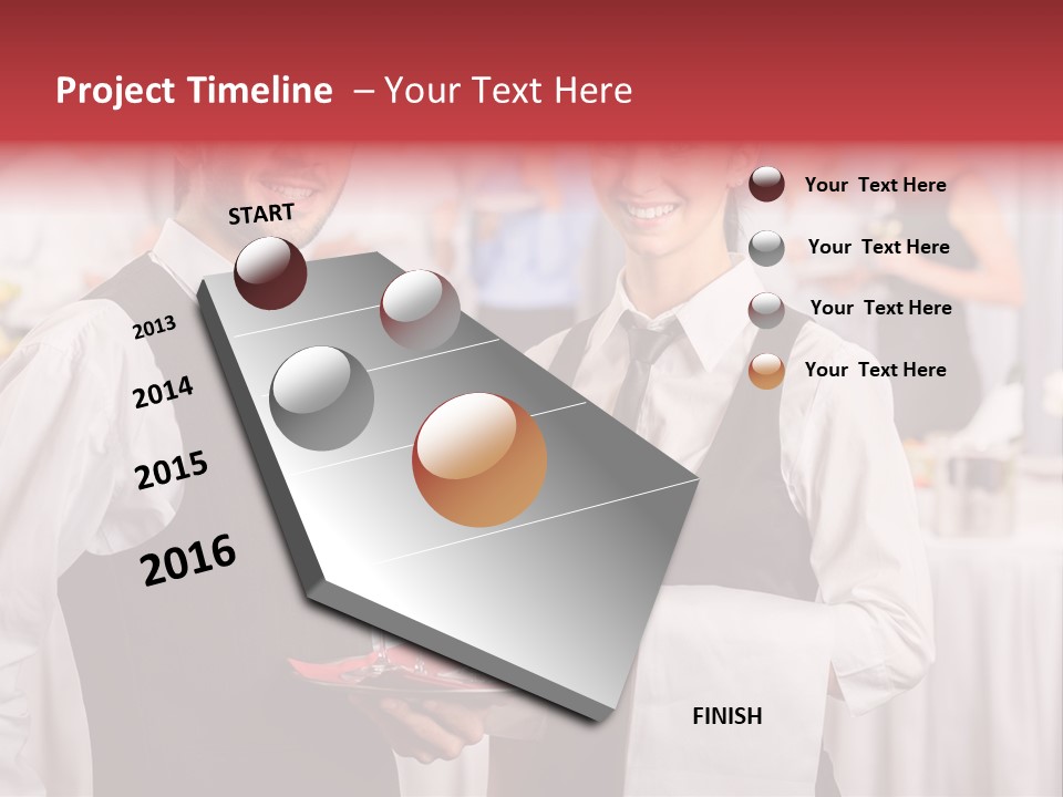 Businesswoman  Buffet PowerPoint Template