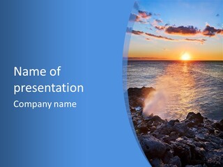 Sunset Blue Natural PowerPoint Template