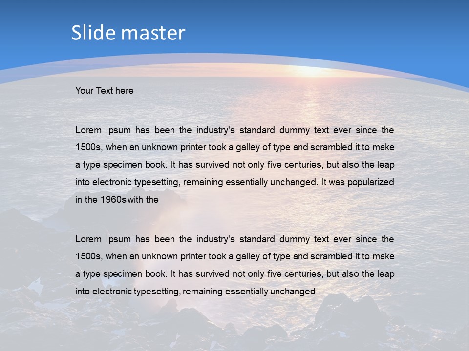 Sunset Blue Natural PowerPoint Template