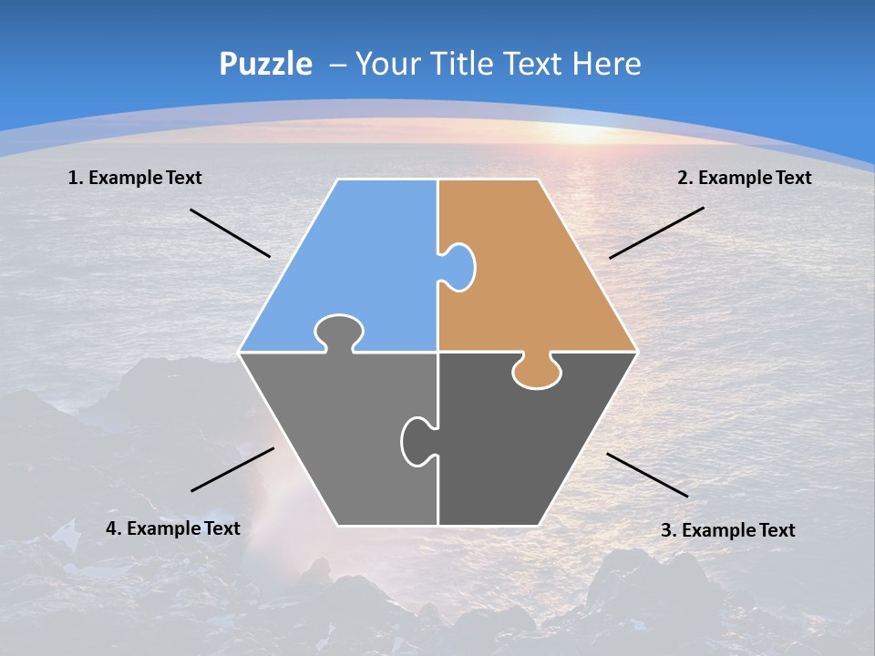 Sunset Blue Natural PowerPoint Template