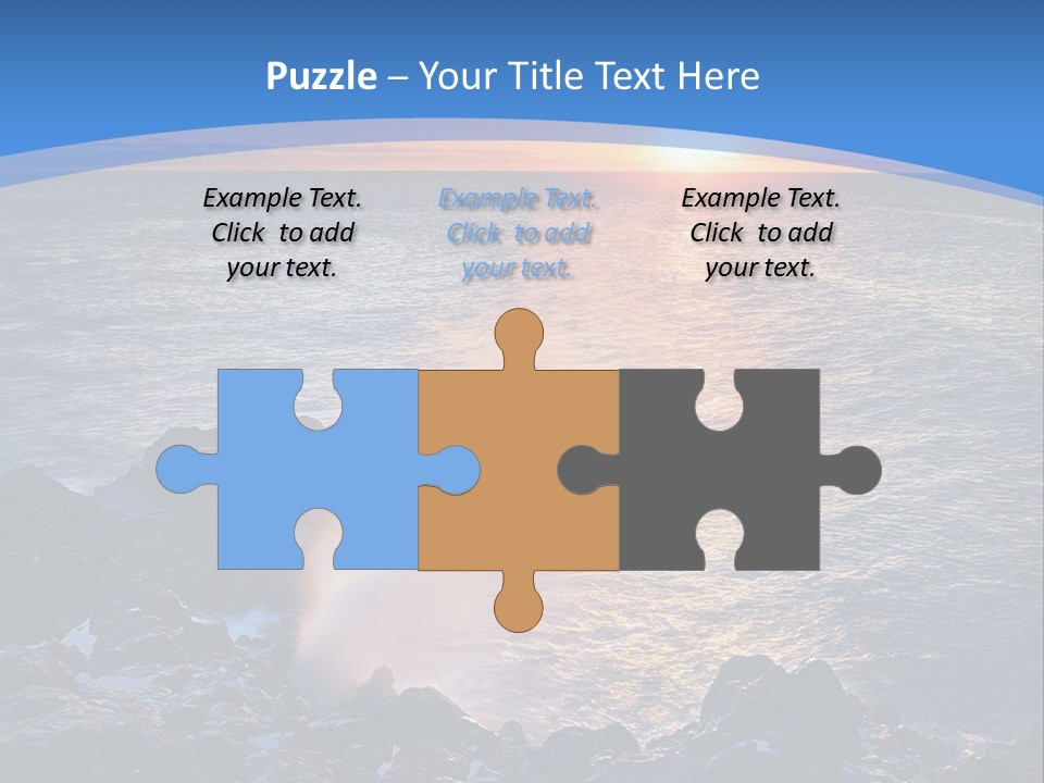 Sunset Blue Natural PowerPoint Template