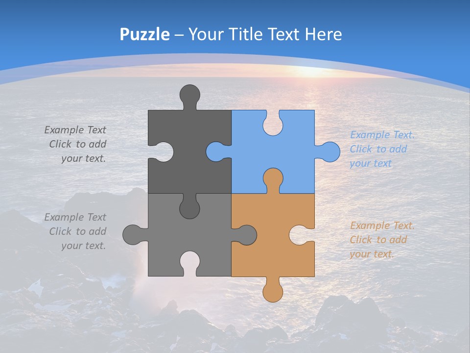 Sunset Blue Natural PowerPoint Template