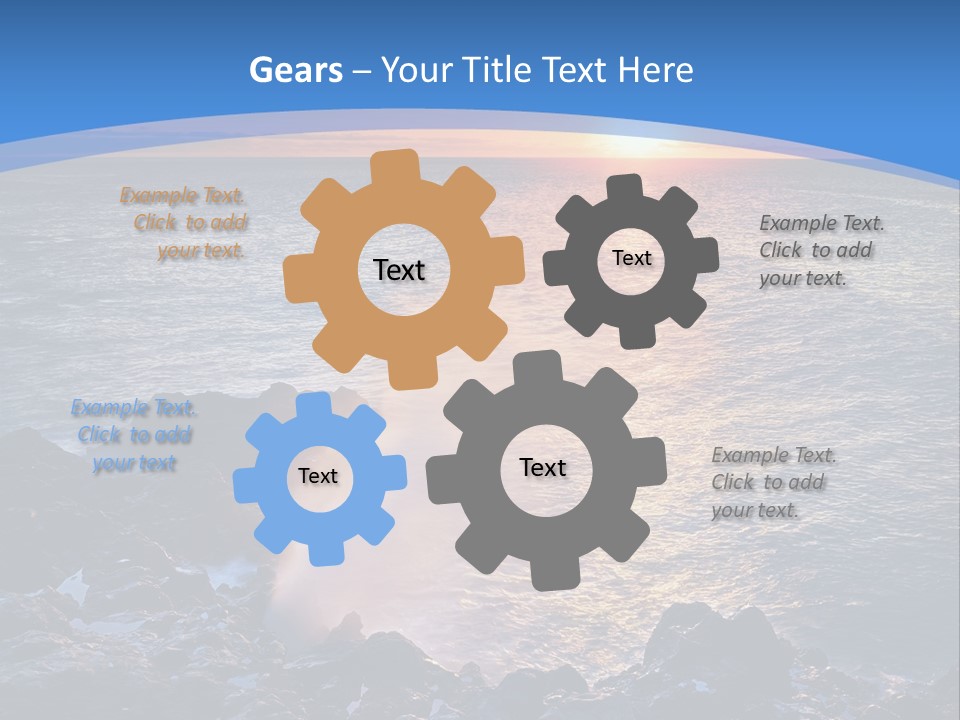 Sunset Blue Natural PowerPoint Template