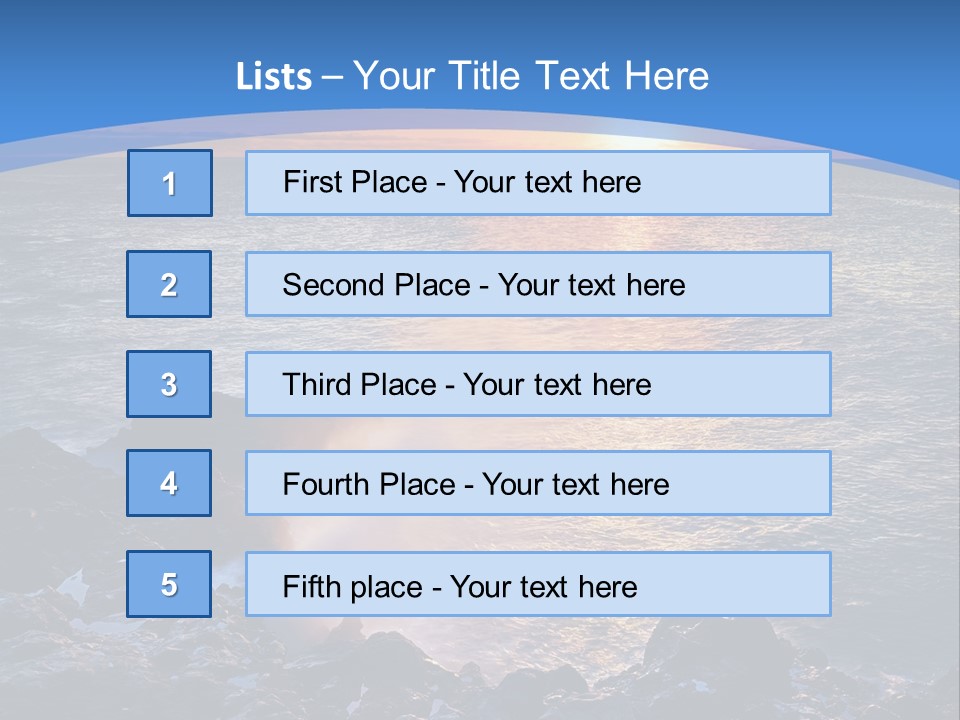 Sunset Blue Natural PowerPoint Template