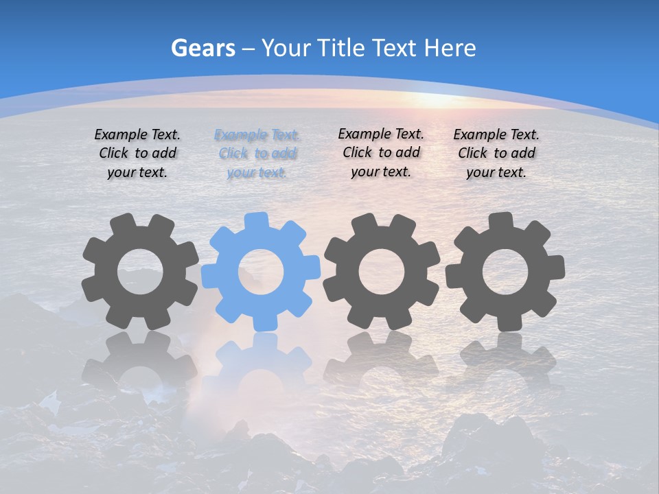 Sunset Blue Natural PowerPoint Template