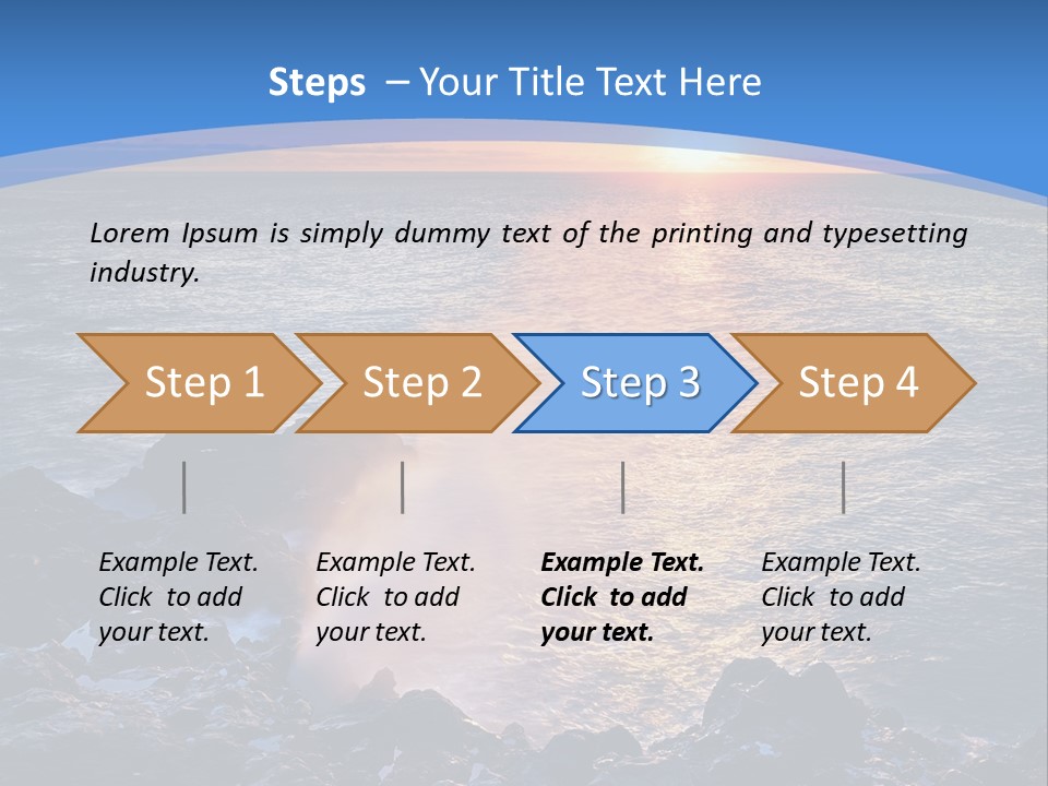 Sunset Blue Natural PowerPoint Template