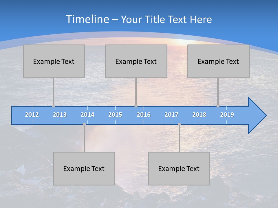 Sunset Blue Natural PowerPoint Template