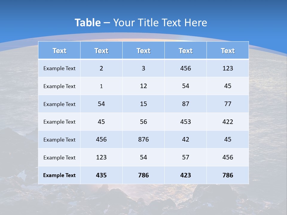 Sunset Blue Natural PowerPoint Template