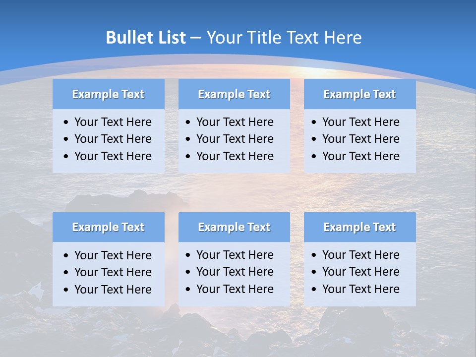 Sunset Blue Natural PowerPoint Template