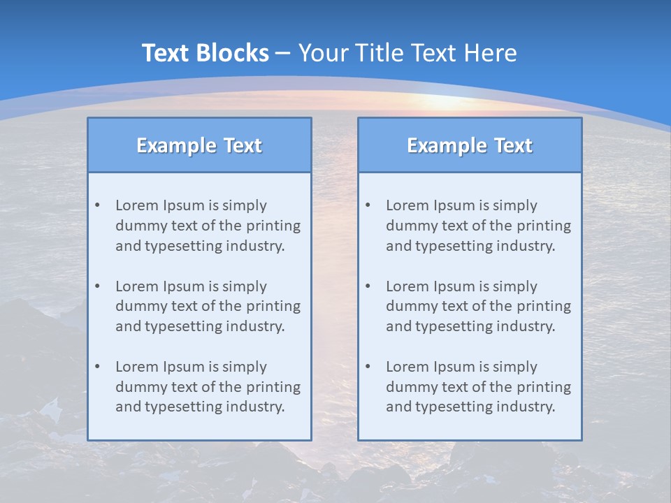 Sunset Blue Natural PowerPoint Template