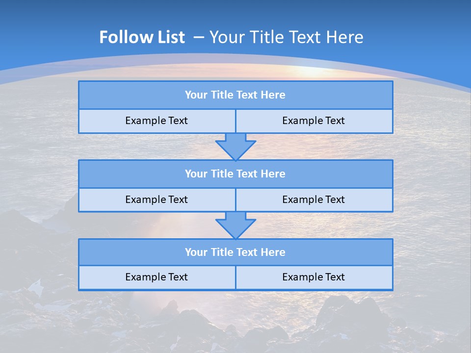 Sunset Blue Natural PowerPoint Template