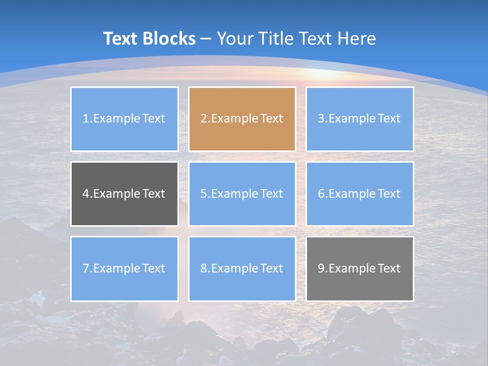 Sunset Blue Natural PowerPoint Template
