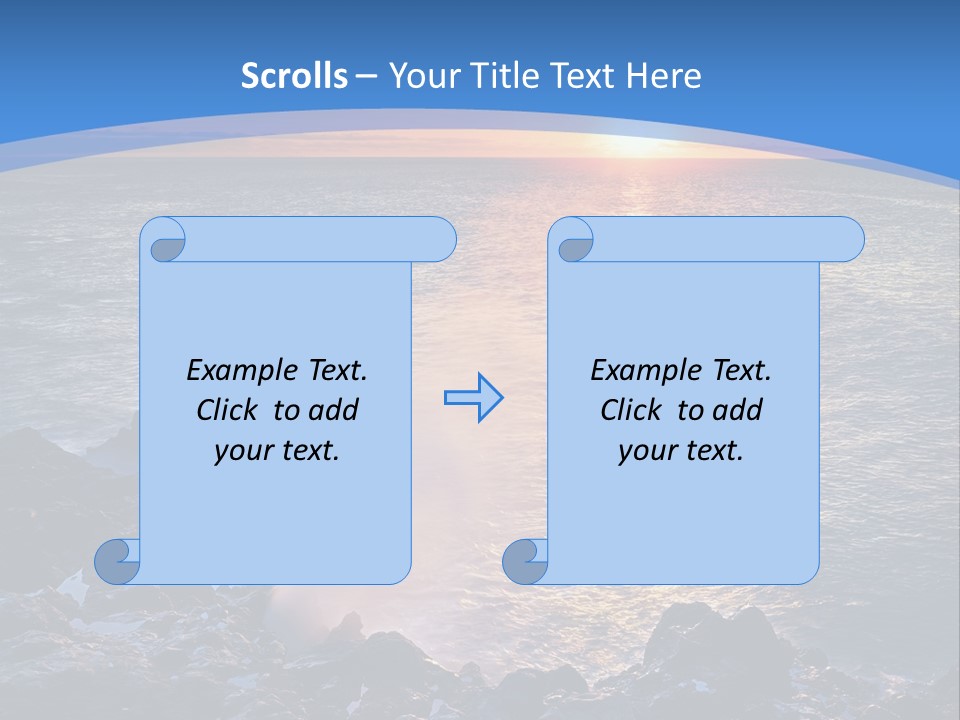 Sunset Blue Natural PowerPoint Template