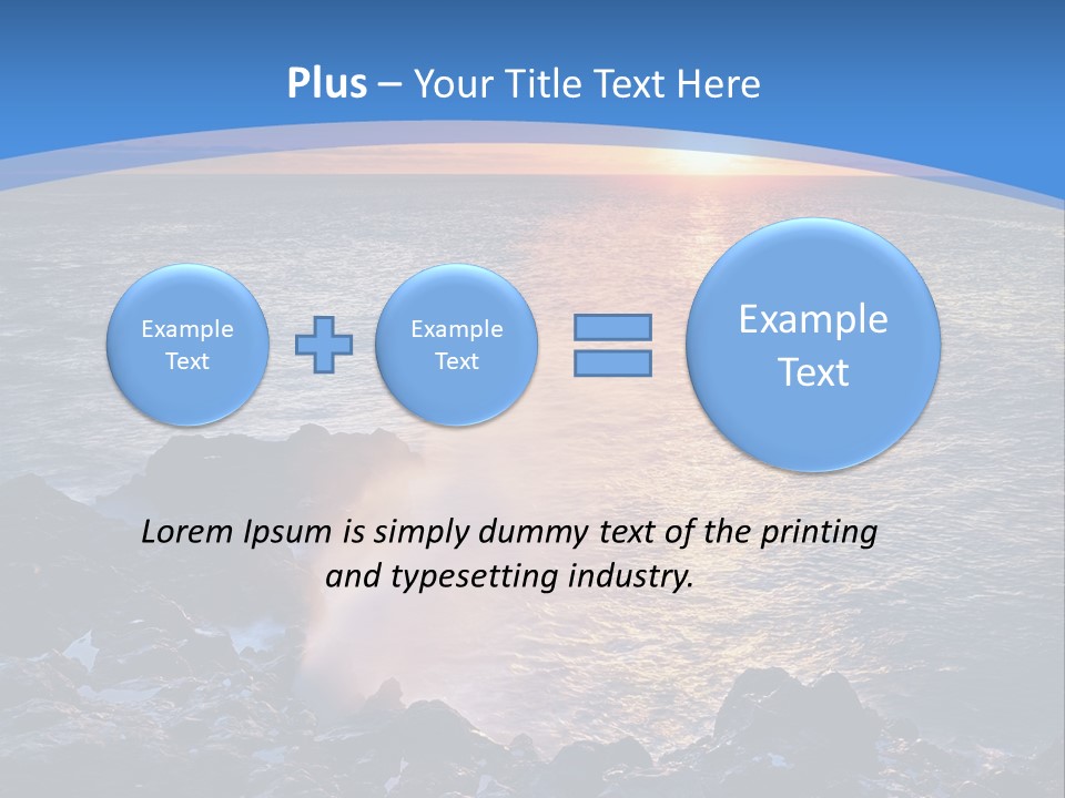 Sunset Blue Natural PowerPoint Template