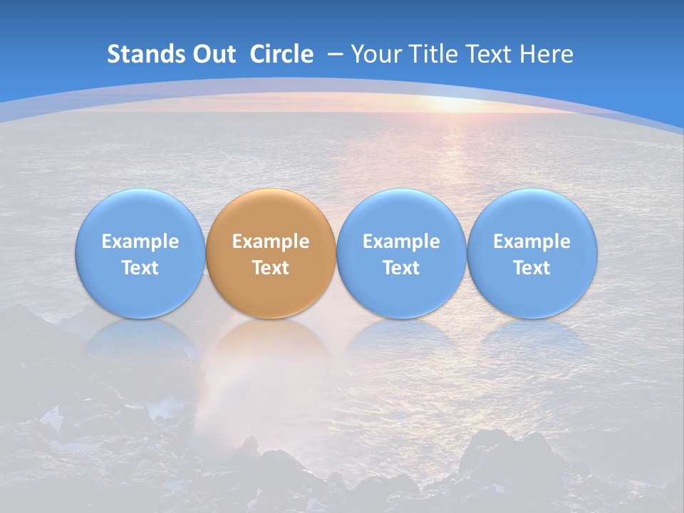 Sunset Blue Natural PowerPoint Template