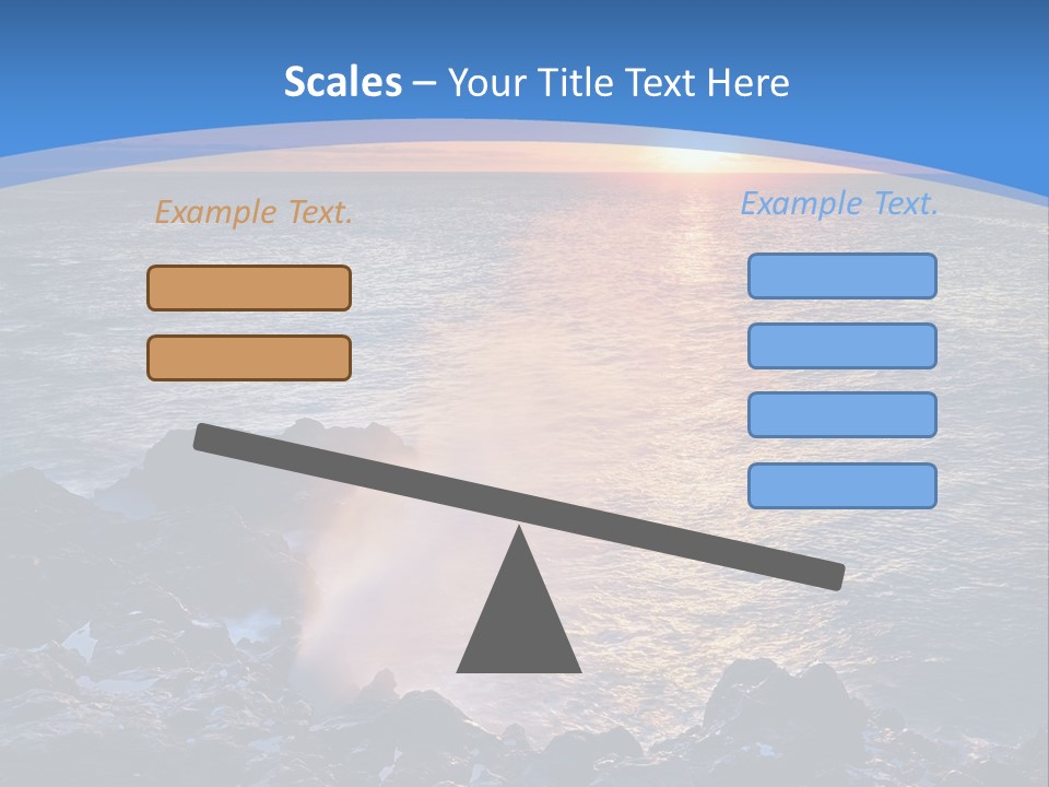 Sunset Blue Natural PowerPoint Template