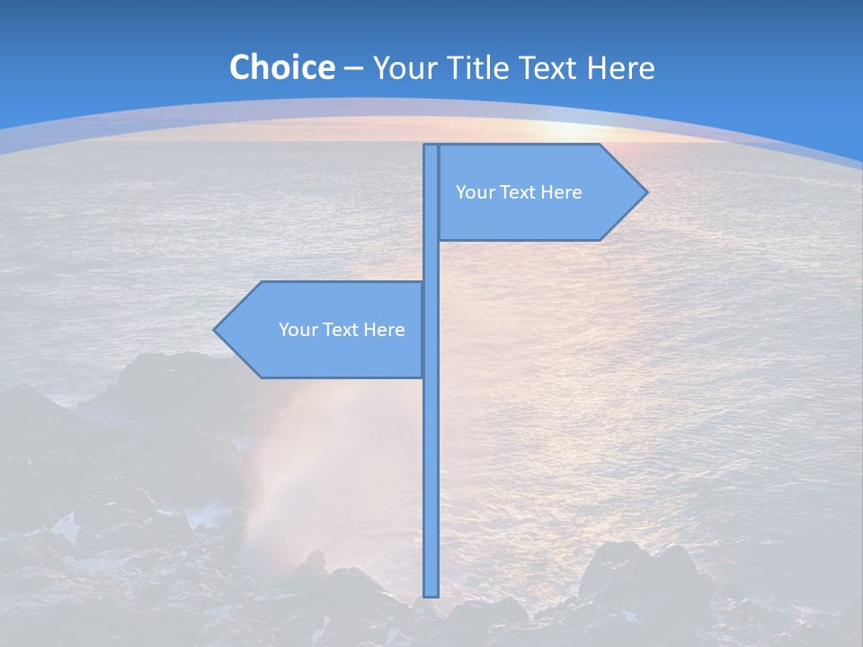 Sunset Blue Natural PowerPoint Template