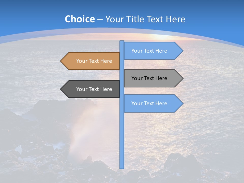 Sunset Blue Natural PowerPoint Template