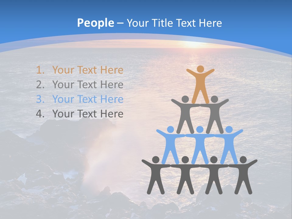 Sunset Blue Natural PowerPoint Template