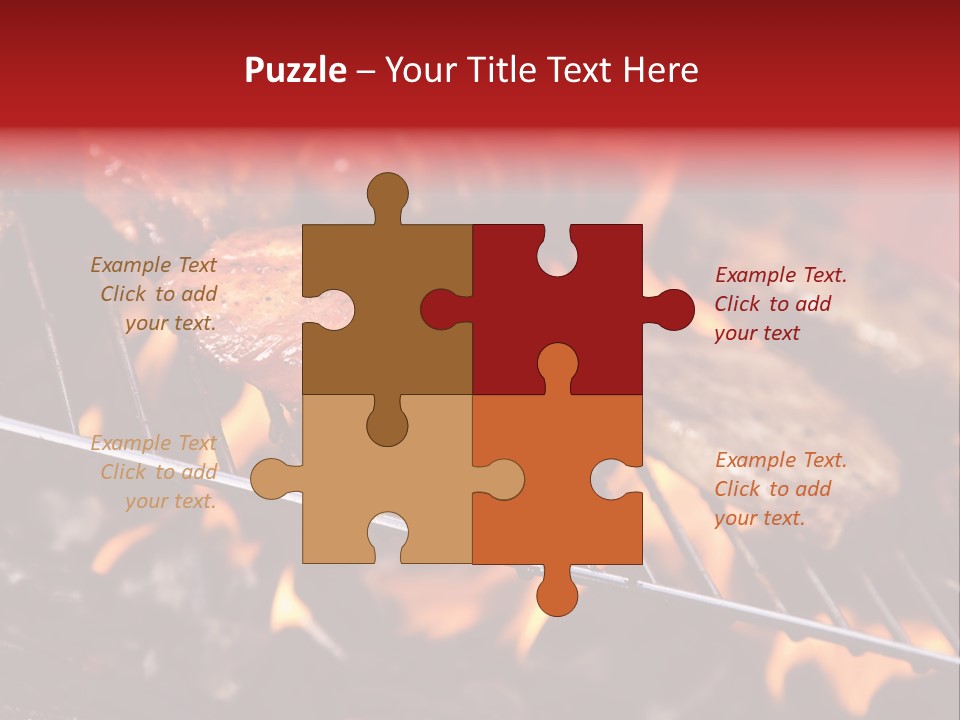 Flame Red Summer PowerPoint Template