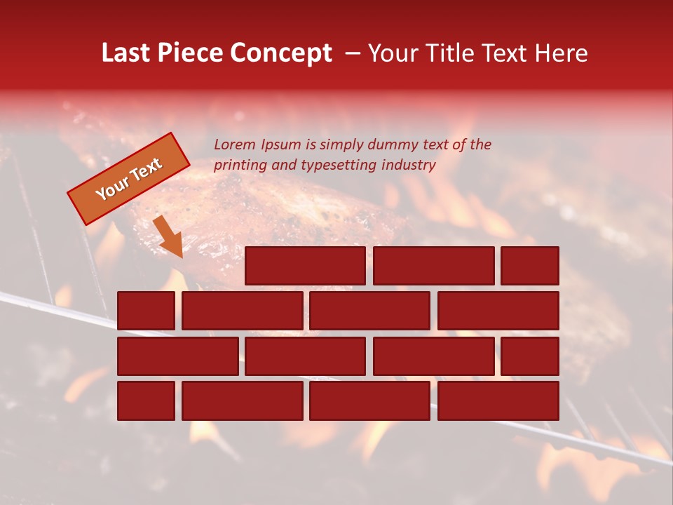 Flame Red Summer PowerPoint Template