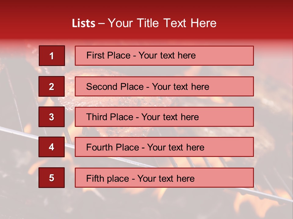 Flame Red Summer PowerPoint Template