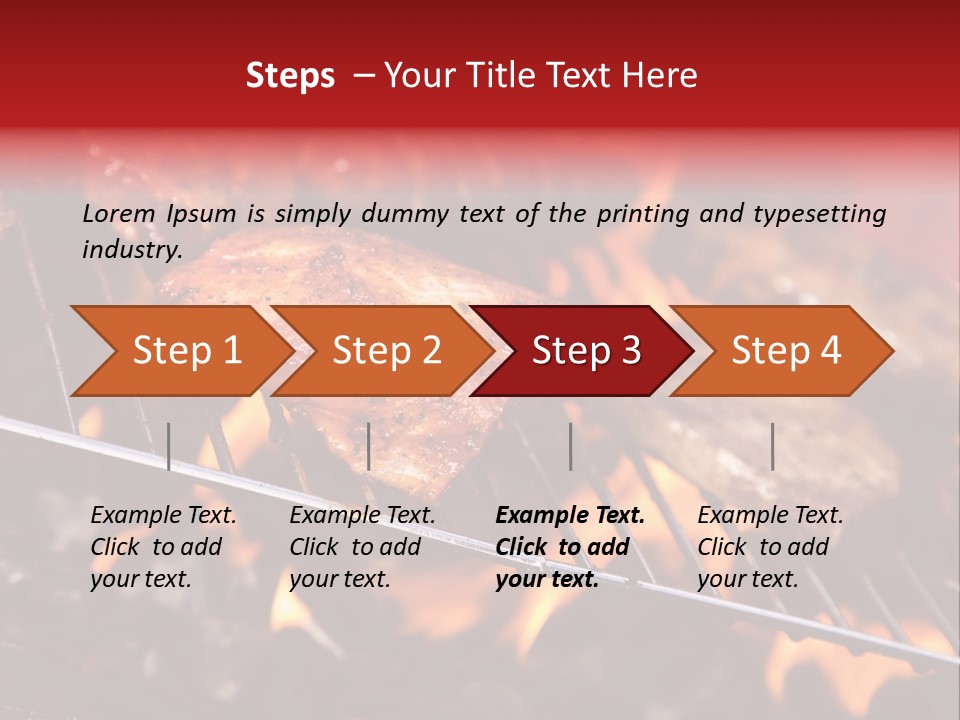 Flame Red Summer PowerPoint Template